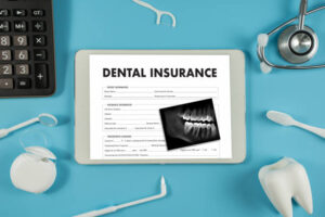 Dental insurance on tablet screen